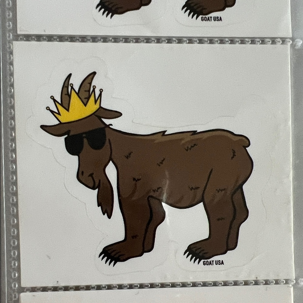 GOAT USA Brown Goat Sticker with Yellow Crown